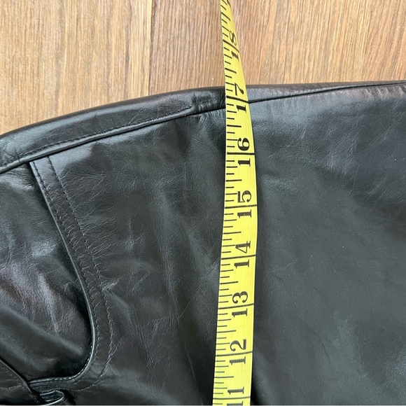 Leather -straight leg jean. Great condition - Picture 9 of 11